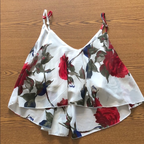 Cotton Express Tops - Floral printed crop top